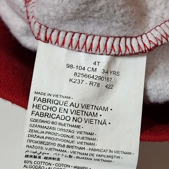 Nike Toddler Hoodie 4T – Red Splash Tie-Dye Pullover Sweatshirt - Picture 6 of 6